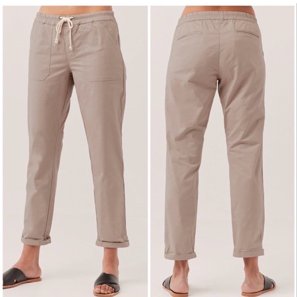 Pact Pants - Pact Women's Cropped Pants in Tan